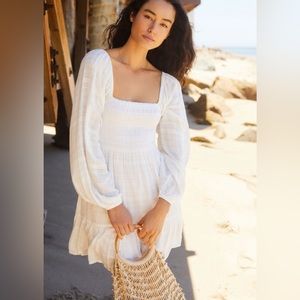 L*Space Puffed Sleeve Cover-Up Mini Dress